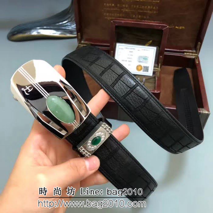 愛馬仕HERMES 印度東陵玉系列 南非野生鹿皮 印度優質東陵玉石鋼扣高端男士皮帶 HHG1825